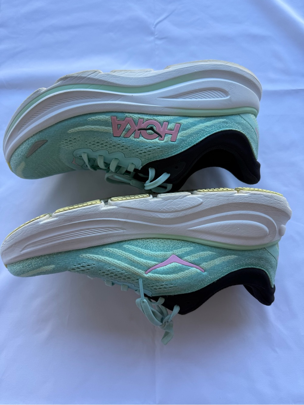 HOKA Bondi 9 Running Shoes Mint/Aqua Pink Accent Women’s US 9.5B - Picture 5 of 7